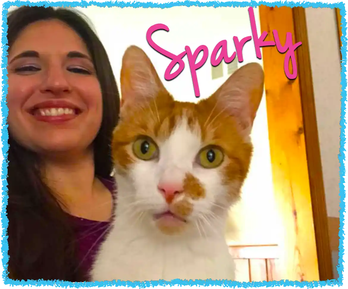 Sparky with his cat sitter in Mount Pleasant